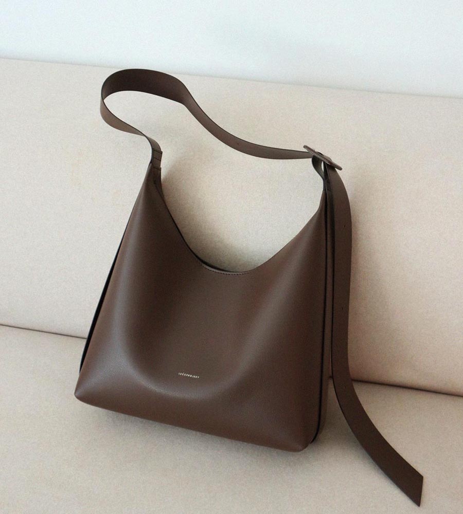 [NEWCOLOR OPEN] LOG HOBO BAG - Artificial Leather_D.BROWN