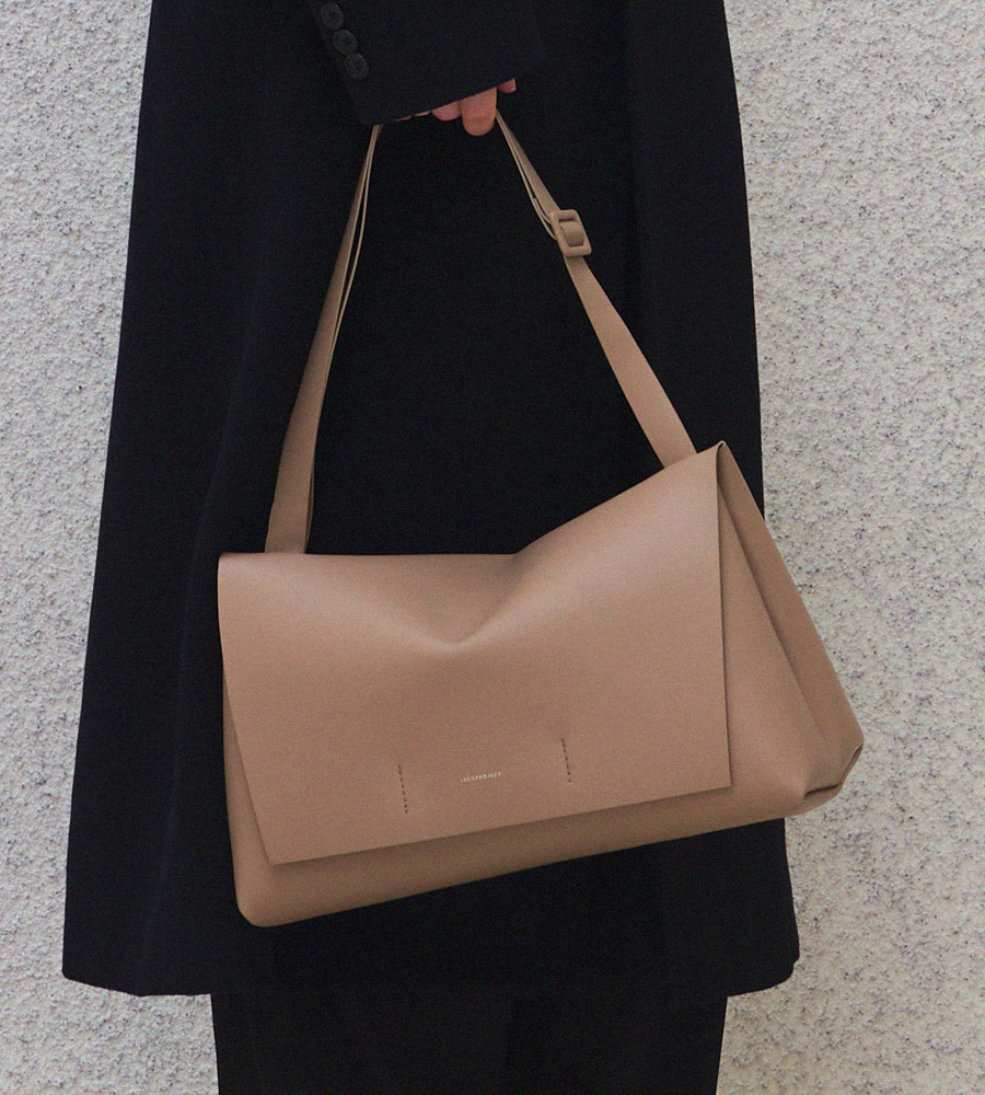 [OUT OF STOCK]  MOD FLAP BAG L - Artificial Leather_TAUPE