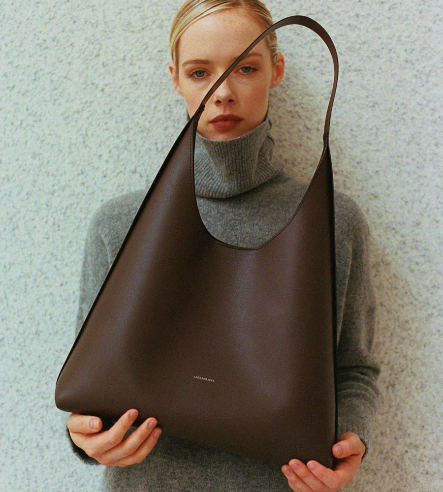 [SOLD OUT] LOG  BIG HOBO BAG - Artificial Leather_D.BROWN