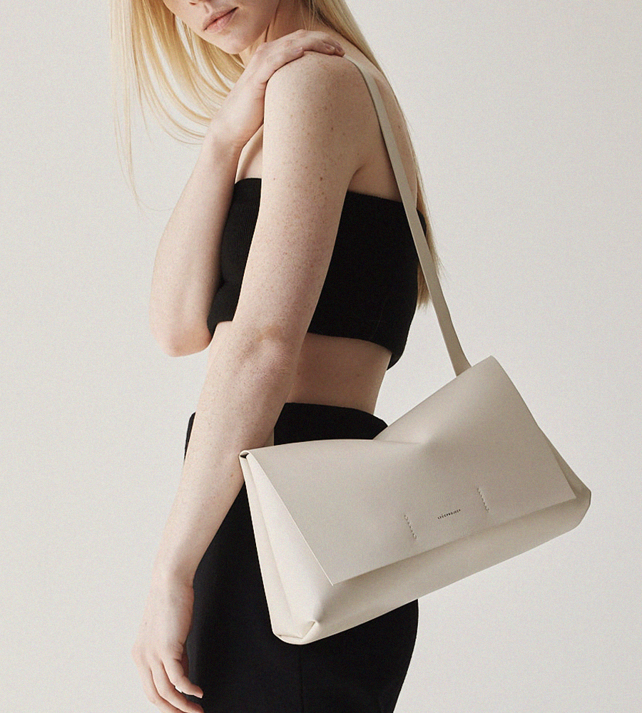 [IN STOCK]  MOD FLAP BAG M - Artificial Leather_IVORY
