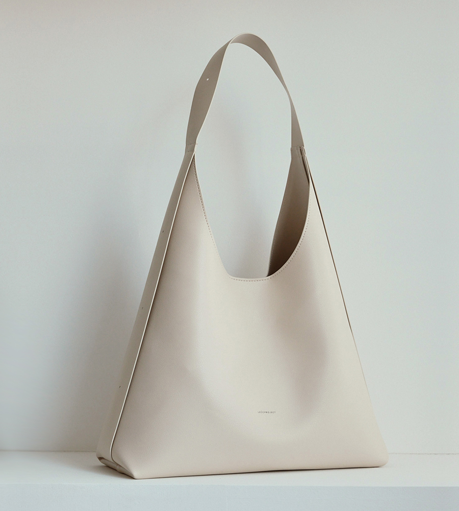 [OUT OF STOCK]  LOG  BIG HOBO BAG - Artificial Leather_IVORY