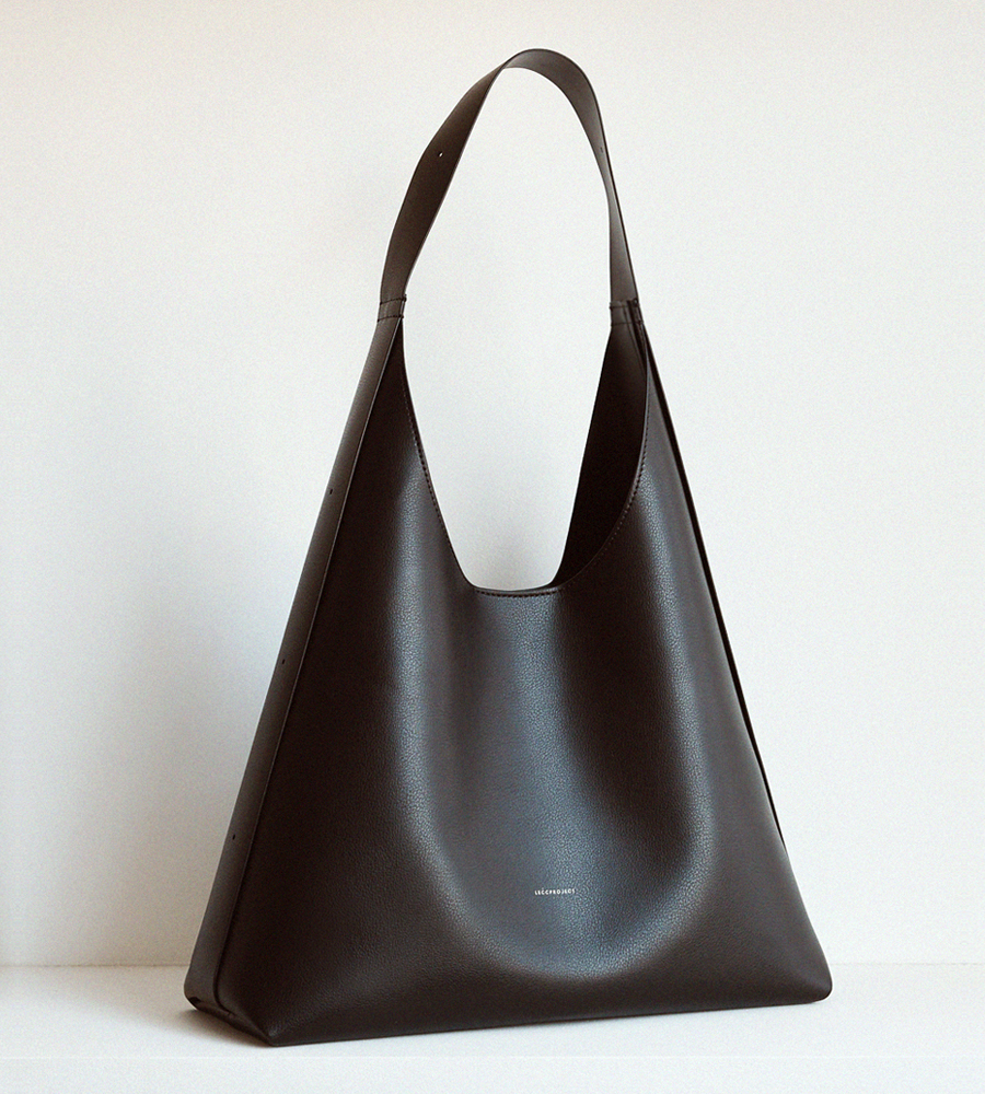 [LOW STOCK]   LOG  BIG HOBO BAG - Artificial Leather_BLACK